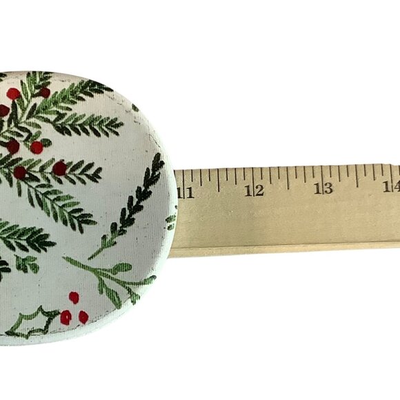 Ceramic Spoon Rest With Holiday Greenery & Berry Design 11” The Handmade Market - Picture 4 of 4